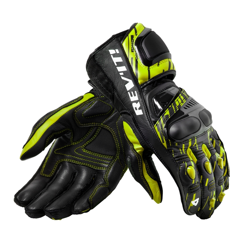 Guanti da moto Revit Quantum 2 nero-giallo fluo Saldi