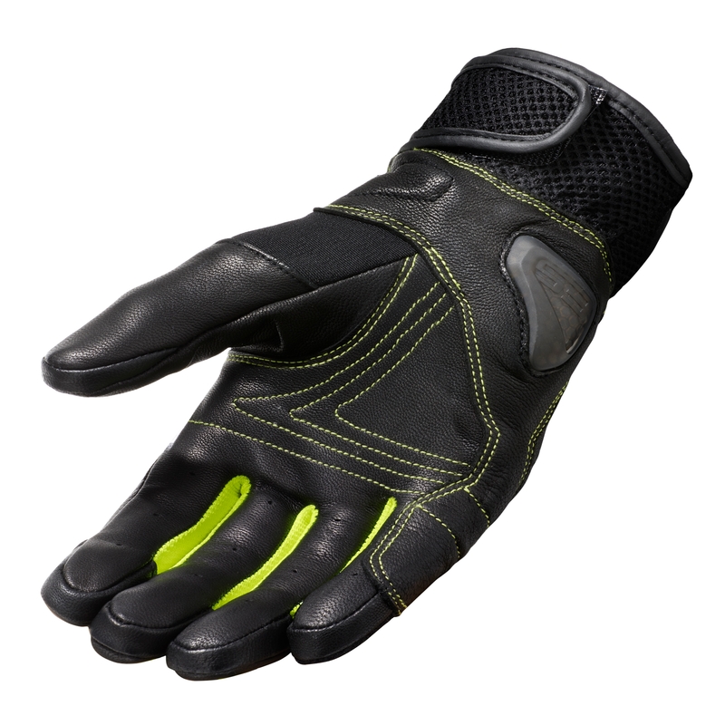 Guanti da moto Revit Metric nero-giallo fluo Saldi