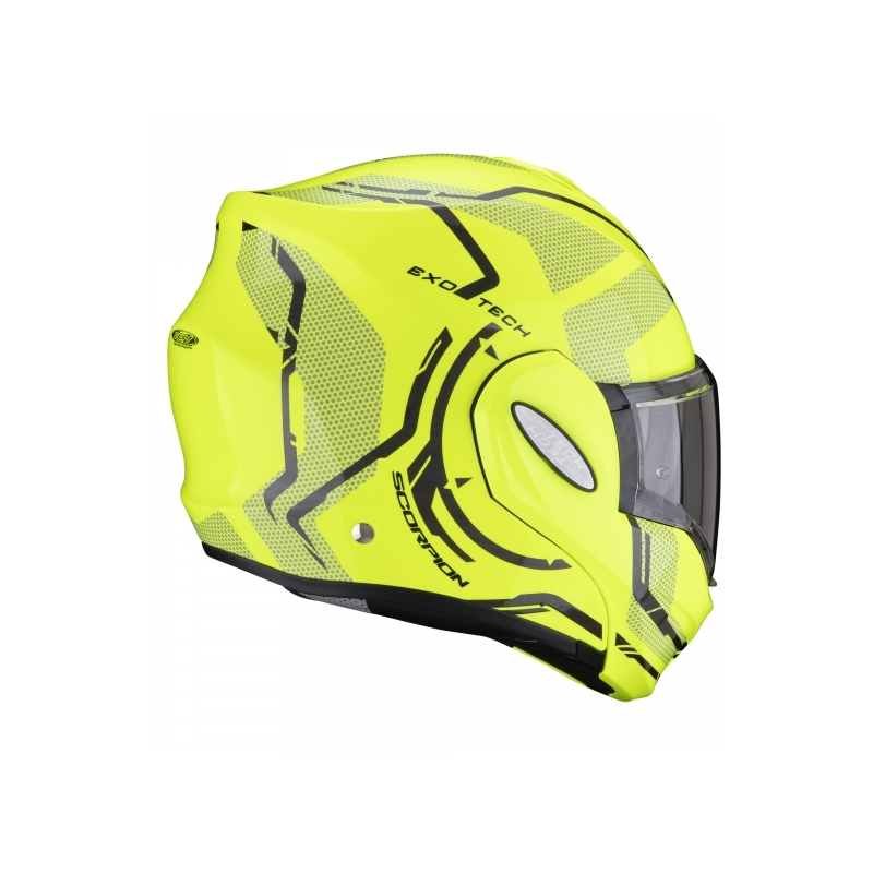 Překlápěcí přilba Scorpion EXO-TECH Square fluo žlutá