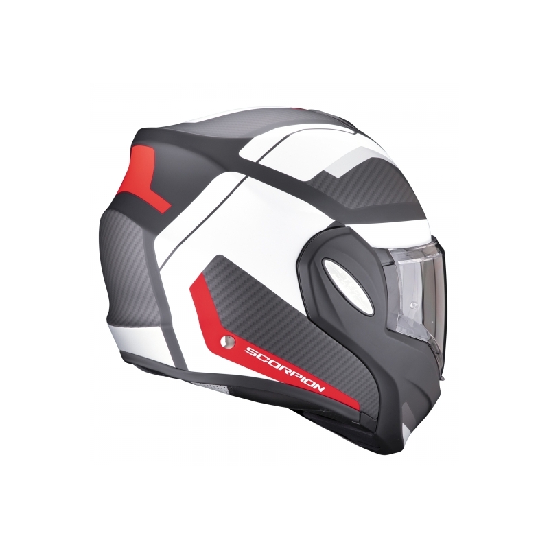 Casco ribaltabile Scorpion EXO-TECH Trap nero-bianco-rosso