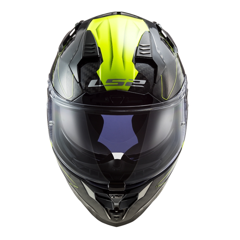 Casco moto integrale LS2 FF327 Challenger CT2 Fold nero-giallo fluo
