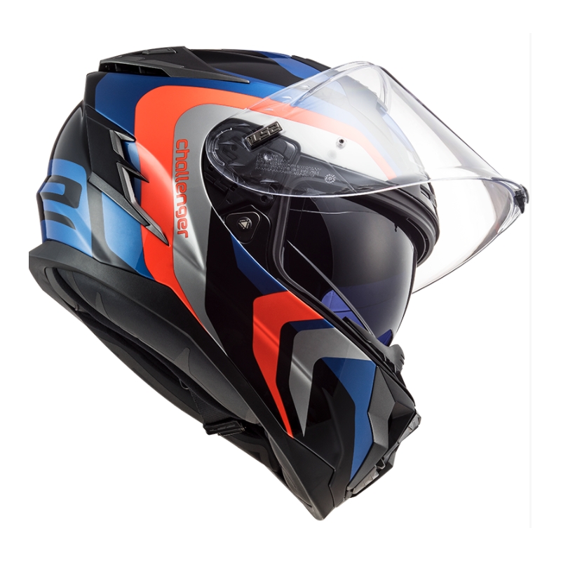 Integrální přilba na motorku LS2 FF327 Challenger Galactic modro-oranžovo-šedá výprodej