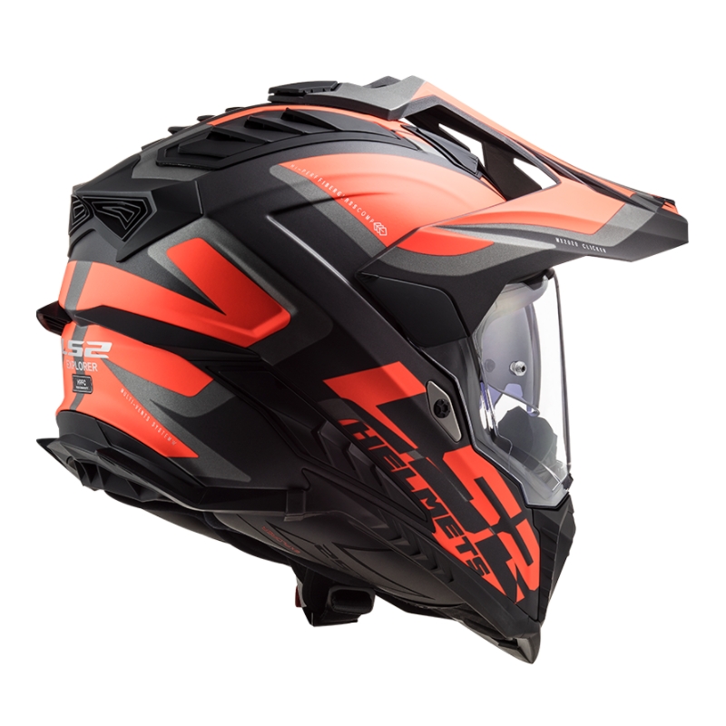 Casco Enduro LS2 MX701 Explorer Alter nero-arancio-grigio