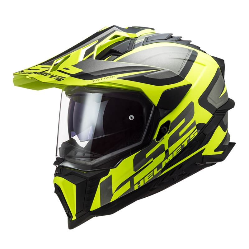 Casco Enduro LS2 MX701 Explorer Alter nero-grigio-giallo fluo