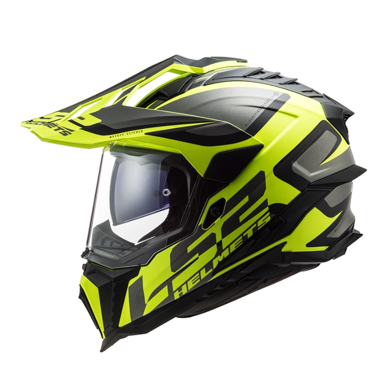 Casco Enduro LS2 MX701 Explorer Alter nero-grigio-giallo fluo