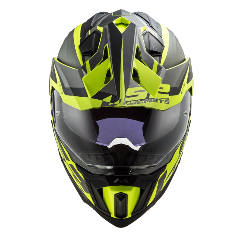 Casco Enduro LS2 MX701 Explorer Alter nero-grigio-giallo fluo