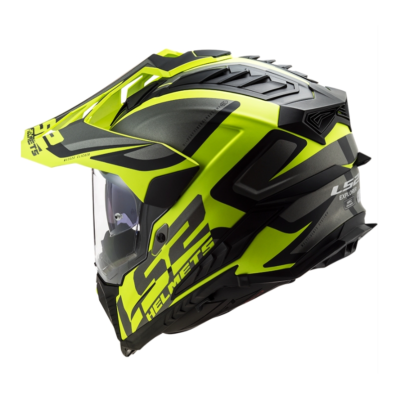 Casco Enduro LS2 MX701 Explorer Alter nero-grigio-giallo fluo
