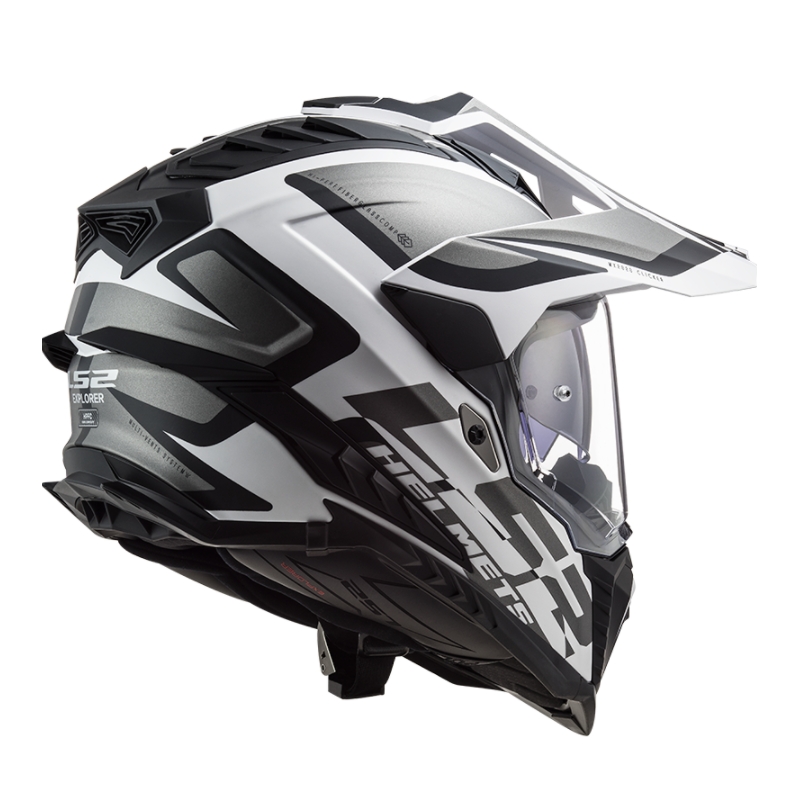 Enduro přilba LS2 MX701 Explorer Alter bílo-černo-šedá