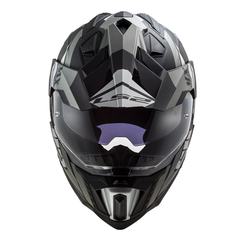 Casco Enduro LS2 MX701 Explorer Atlantis nero-grigio-bianco