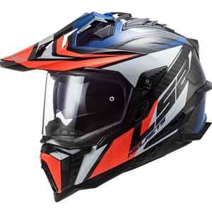 Casco da enduro LS2 MX701 Explorer C Focus bianco-blu-rosso