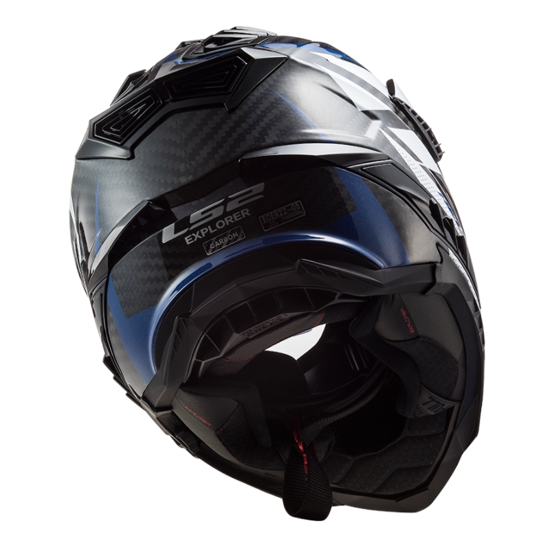 Casco da enduro LS2 MX701 Explorer C Focus bianco-blu-rosso