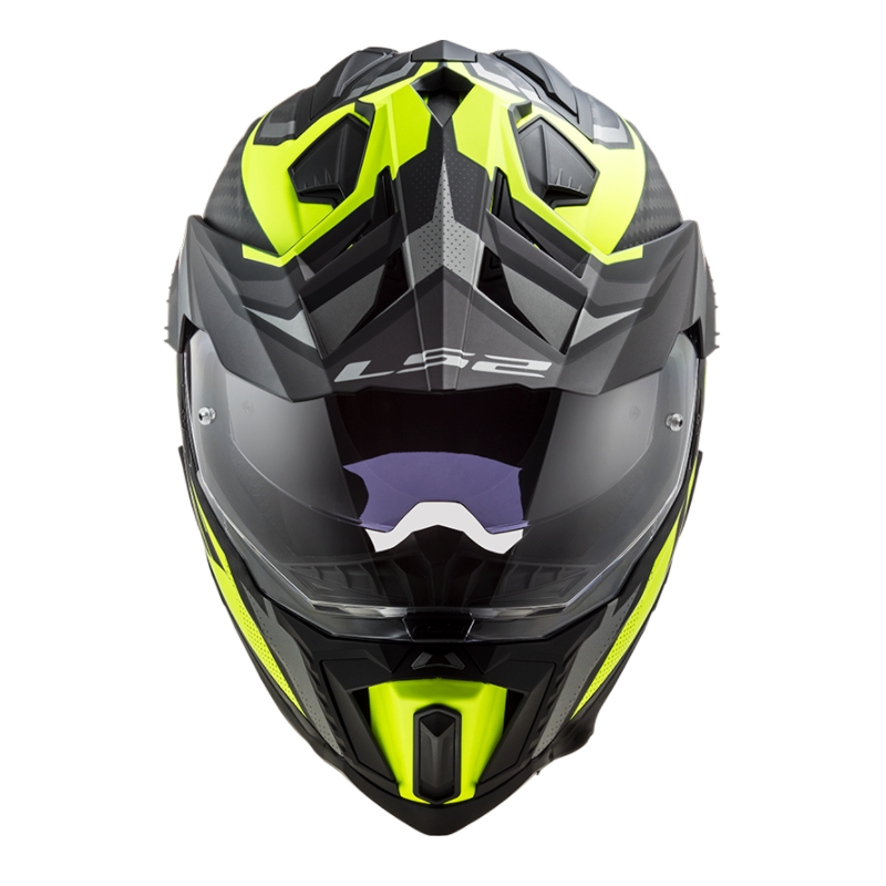 Casco Enduro LS2 MX701 Explorer C Focus nero-grigio-giallo fluo