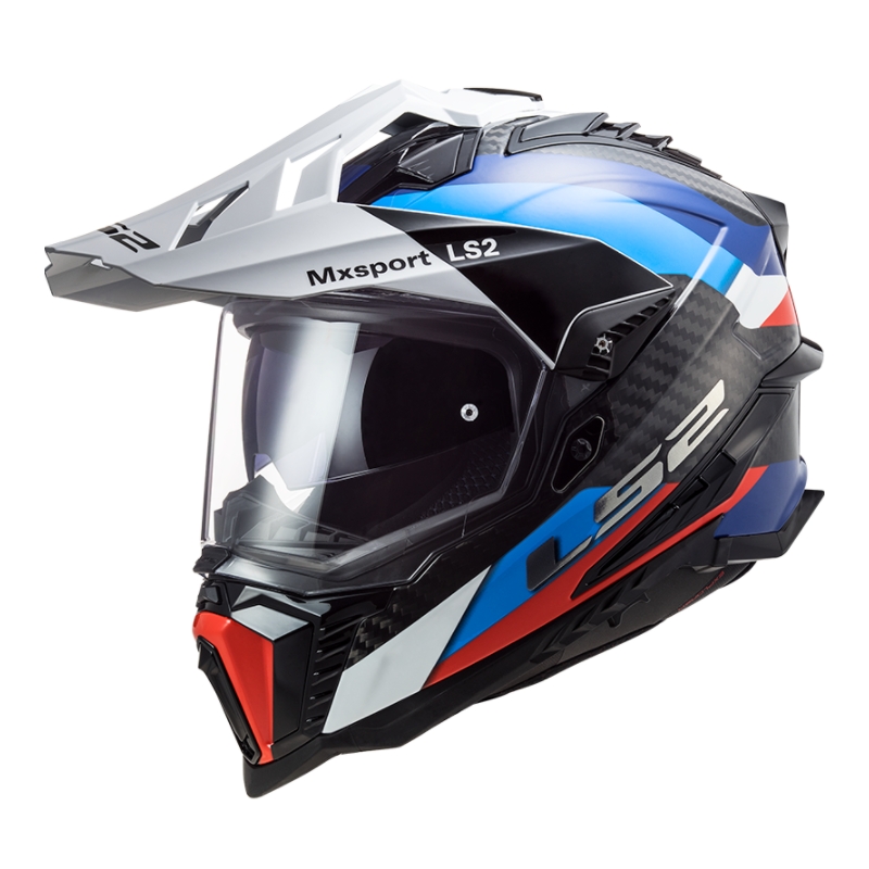 Casco Enduro LS2 MX701 Explorer C Frontier nero-blu-bianco