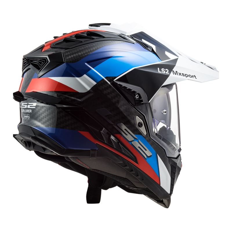 Casco Enduro LS2 MX701 Explorer C Frontier nero-blu-bianco
