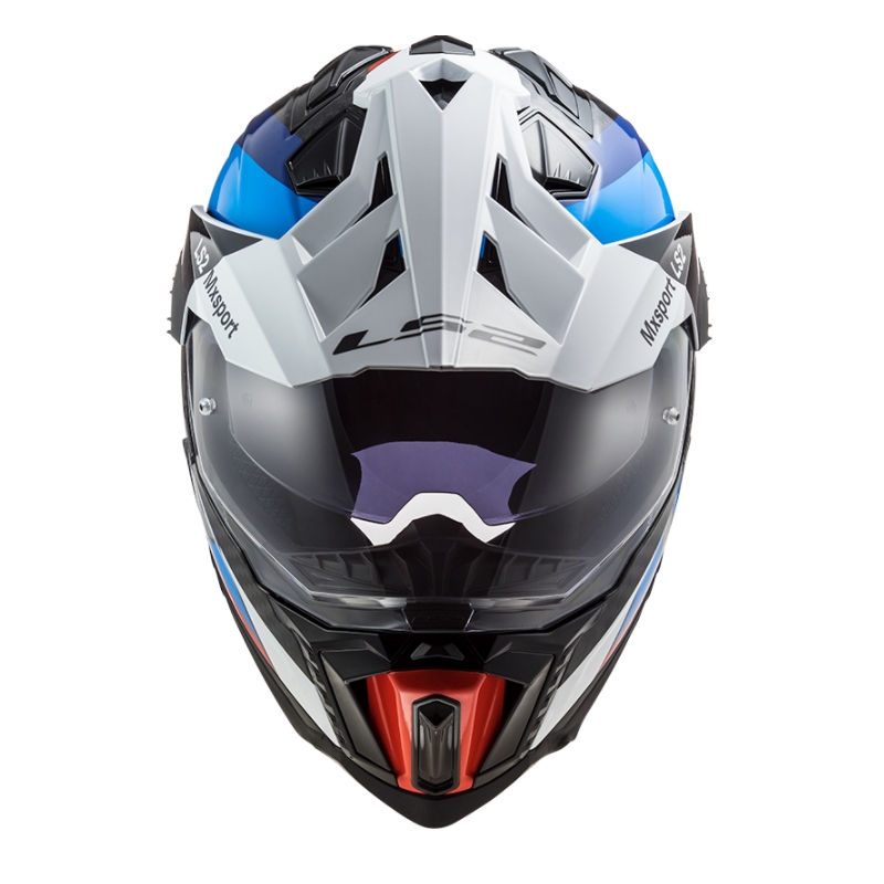 Casco Enduro LS2 MX701 Explorer C Frontier nero-blu-bianco