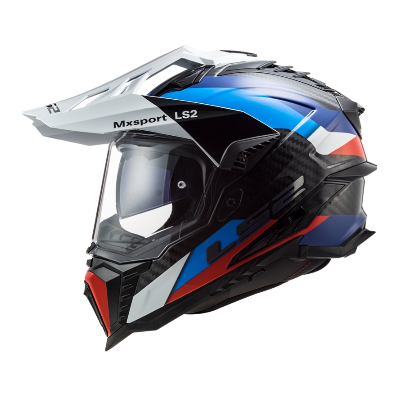 Casco Enduro LS2 MX701 Explorer C Frontier nero-blu-bianco