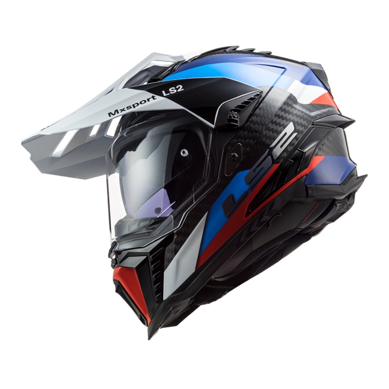 Casco Enduro LS2 MX701 Explorer C Frontier nero-blu-bianco