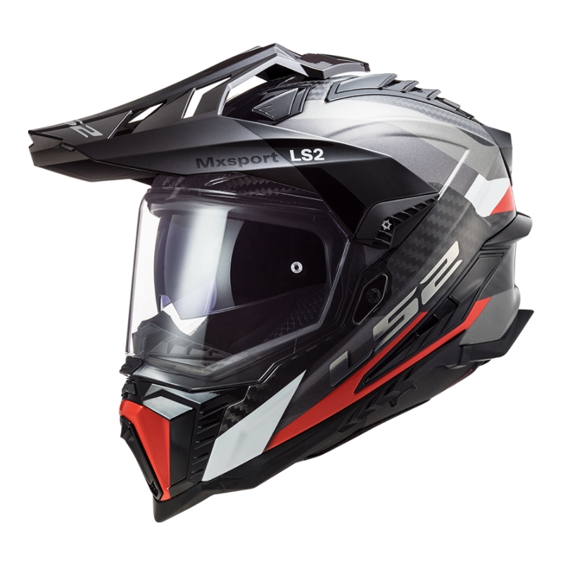 Enduro přilba LS2 MX701 Explorer C Frontier černo-červeno-bílá