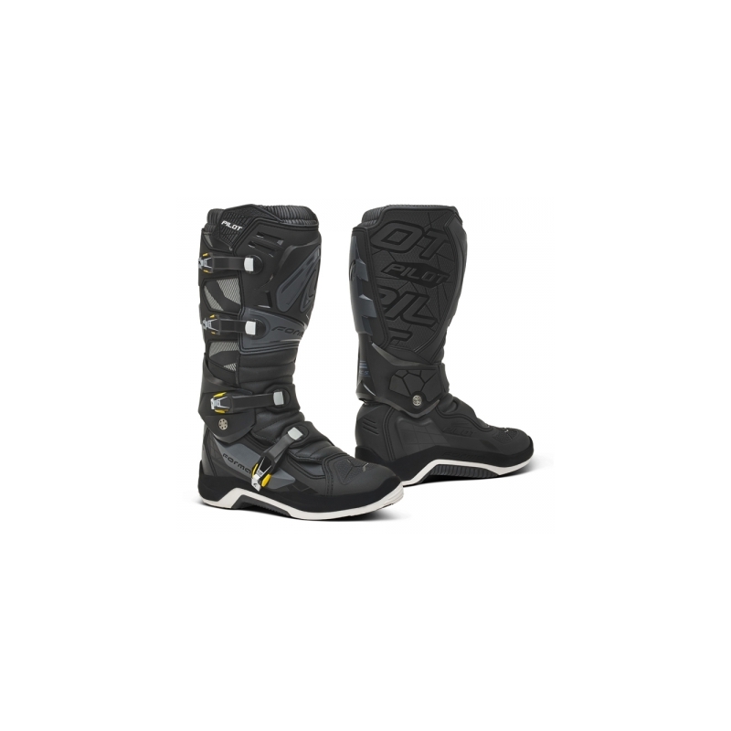 Stivali da moto Forma Pilot nero-grigio