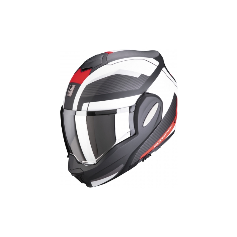 Casco ribaltabile Scorpion EXO-TECH Trap nero-bianco-rosso