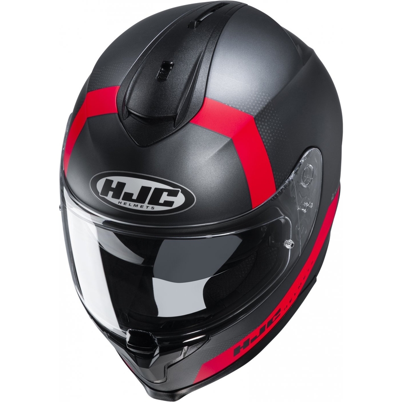 Casco moto integrale HJC C70 Eura MC1SF rosso-grigio