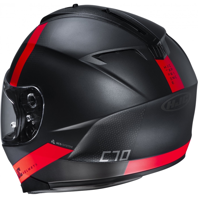 Casco moto integrale HJC C70 Eura MC1SF rosso-grigio