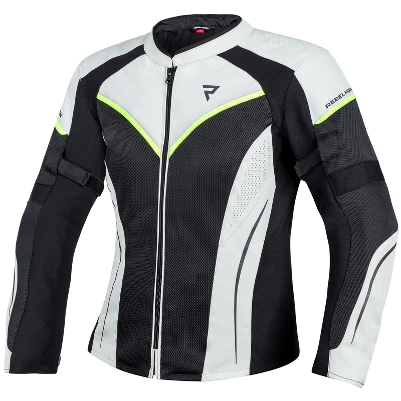 Giacca moto Rebelhorn Flux nero-grigio da donna