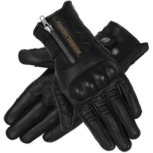 Guanti da moto neri Rebelhorn Hunter Saldi