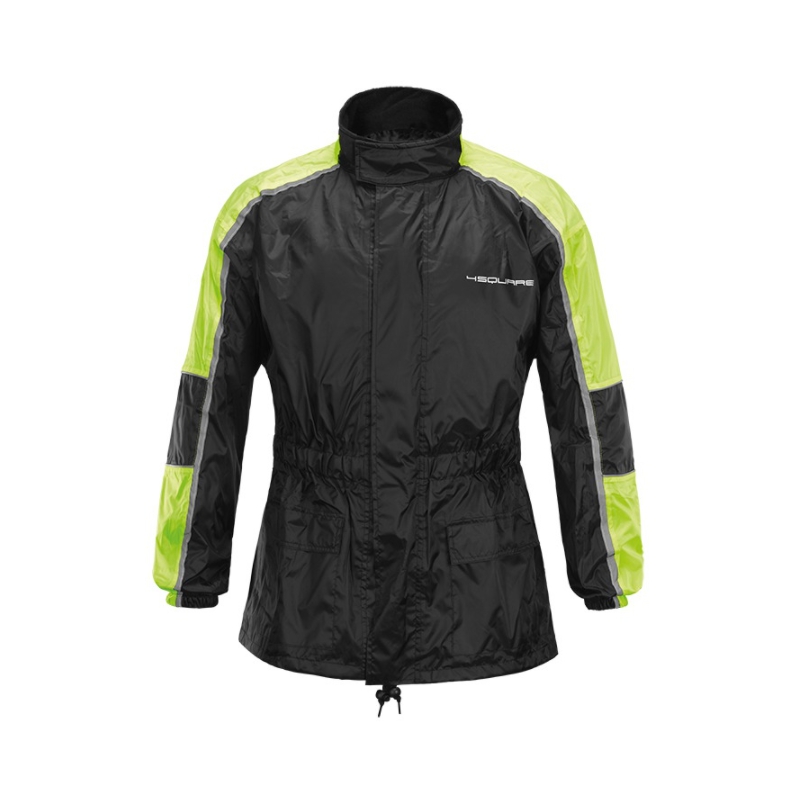 Moto bunda do deště 4SQUARE Drop černo-fluo žlutá výprodej