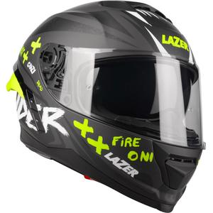 Casco moto integrale Lazer Rafale SR Ride Oni grigio-bianco-giallo fluo Saldi