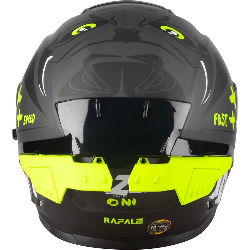 Casco moto integrale Lazer Rafale SR Ride Oni grigio-bianco-giallo fluo Saldi