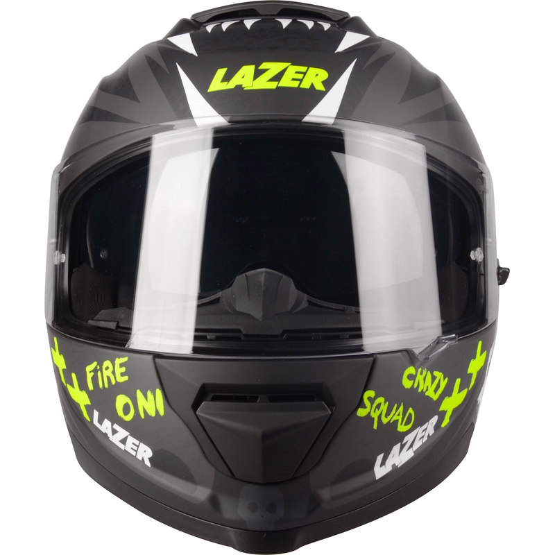 Casco moto integrale Lazer Rafale SR Ride Oni grigio-bianco-giallo fluo Saldi