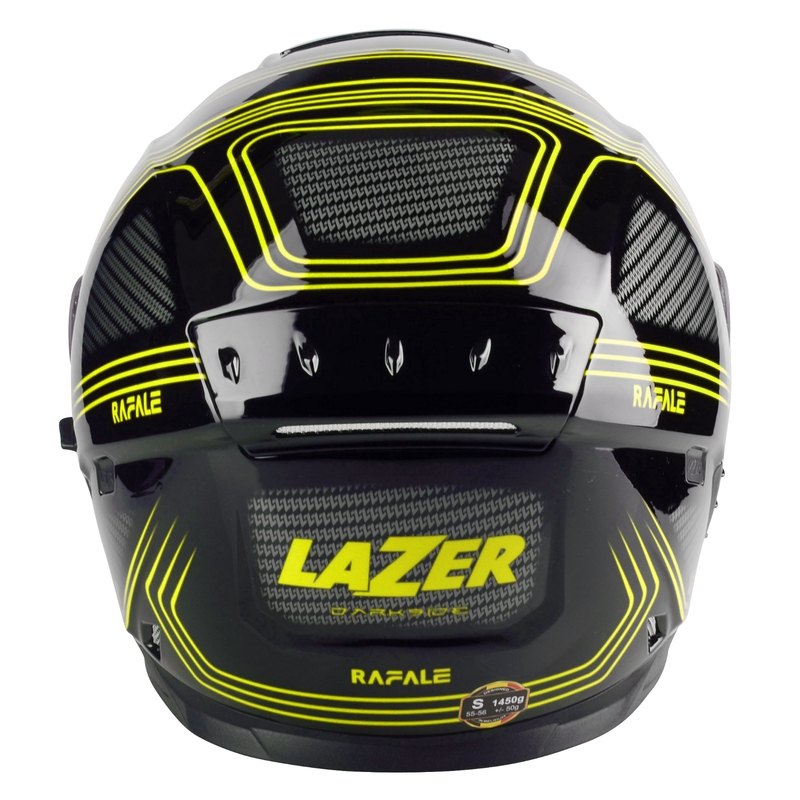 Casco moto integrale Lazer Rafale EVO Darkside nero-grigio-giallo fluo Saldi