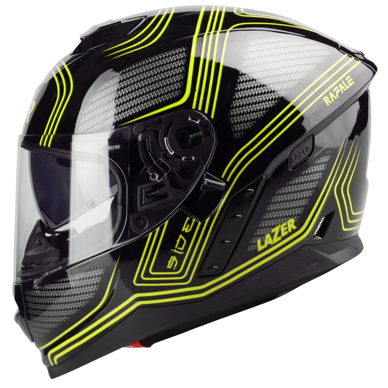 Casco moto integrale Lazer Rafale EVO Darkside nero-grigio-giallo fluo Saldi