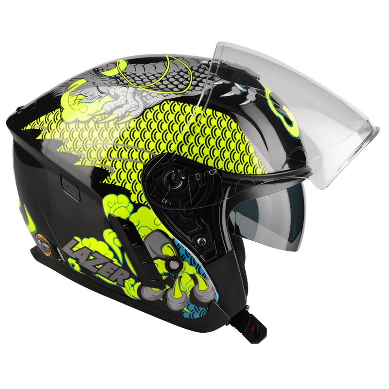 Otevřená přilba na motorku Lazer Tango S Z-Line Dragon černo-fluo žlutá