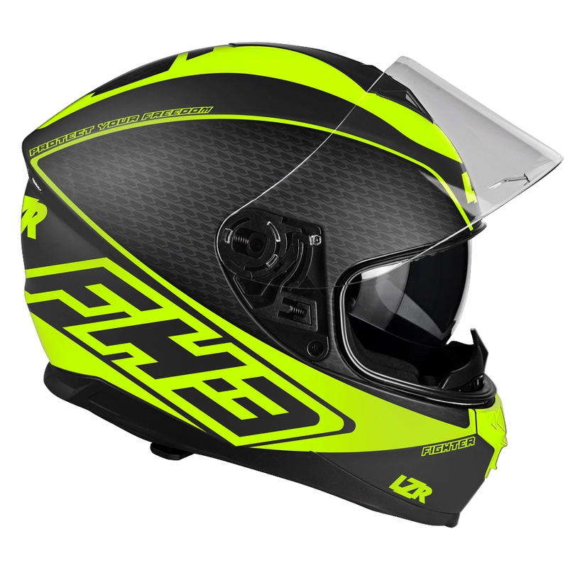 Casco moto integrale Lazer FH3 Fighter nero-giallo fluo Saldi