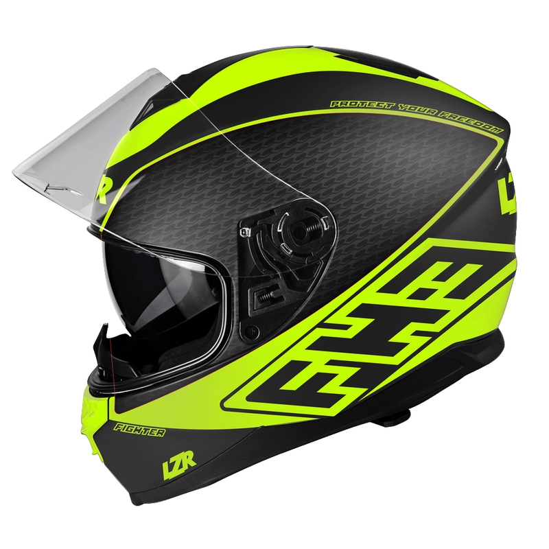 Casco moto integrale Lazer FH3 Fighter nero-giallo fluo Saldi