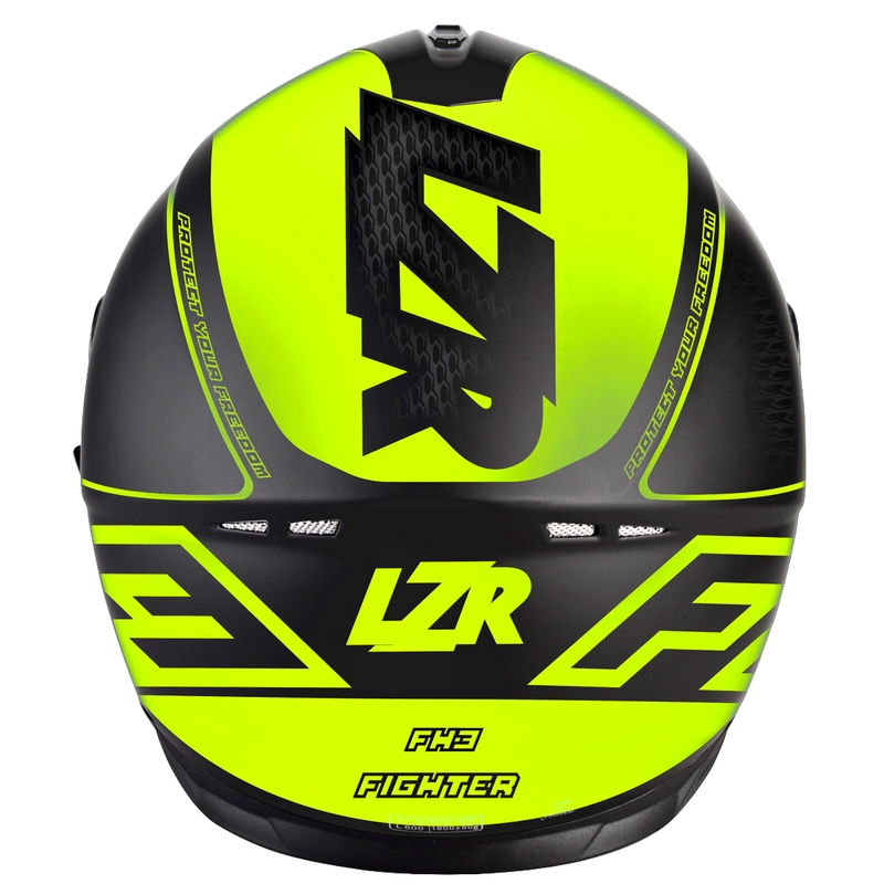 Casco moto integrale Lazer FH3 Fighter nero-giallo fluo Saldi