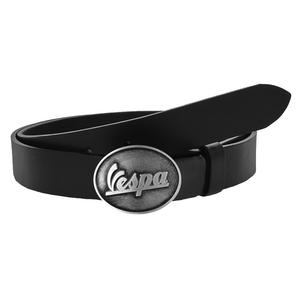 Cintura da moto in pelle con fibbia Vespa