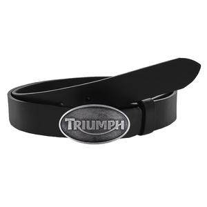 Cintura da moto in pelle con fibbia Triumph