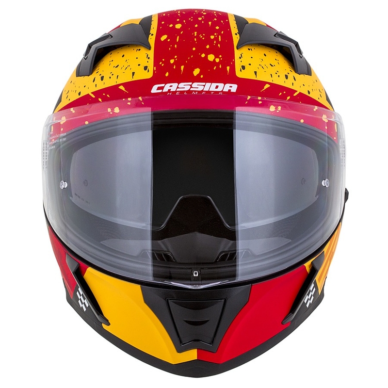 Casco moto integrale Cassida Integral 3.0 DRFT arancio-rosso fluo