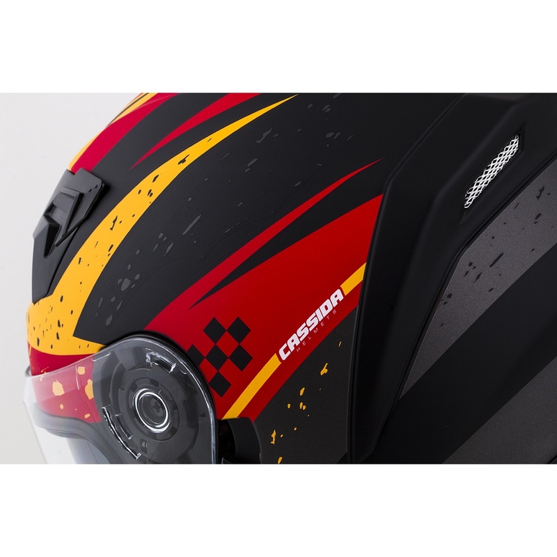 Casco moto integrale Cassida Integral 3.0 DRFT arancio-rosso fluo