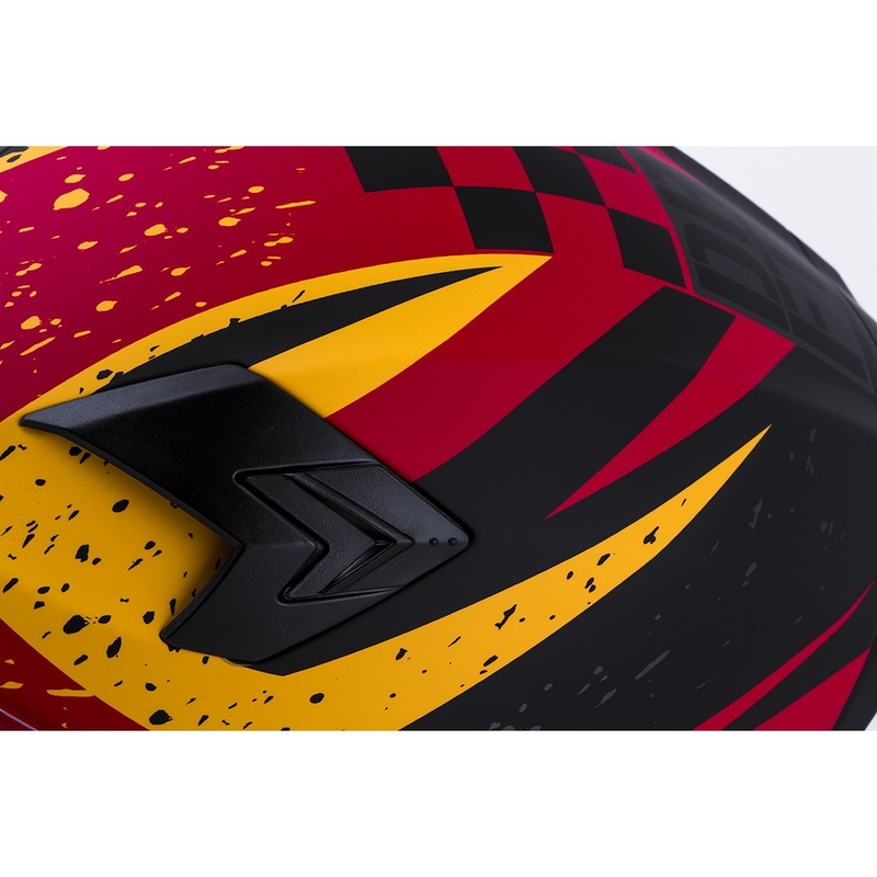 Casco moto integrale Cassida Integral 3.0 DRFT arancio-rosso fluo