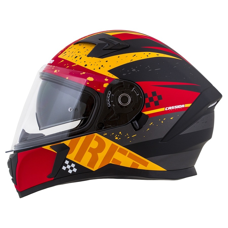 Casco moto integrale Cassida Integral 3.0 DRFT arancio-rosso fluo