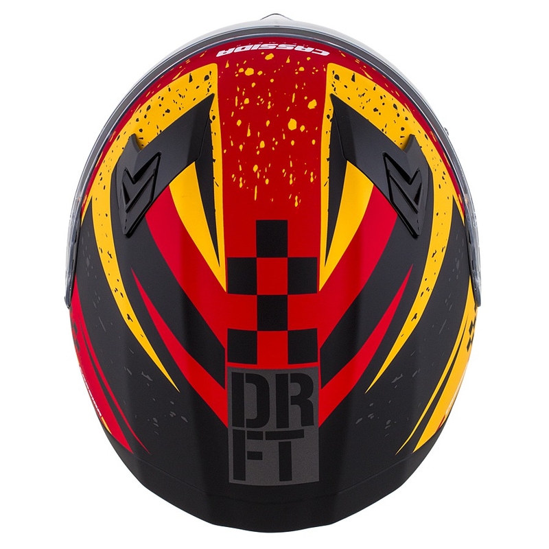 Casco moto integrale Cassida Integral 3.0 DRFT arancio-rosso fluo