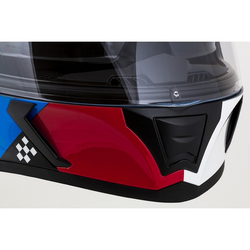 Casco moto integrale Cassida Integral 3.0 DRFT rosso-perla blu