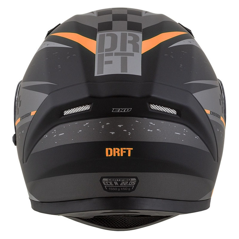 Casco moto integrale Cassida Integral 3.0 DRFT grigio opaco-nero-arancio