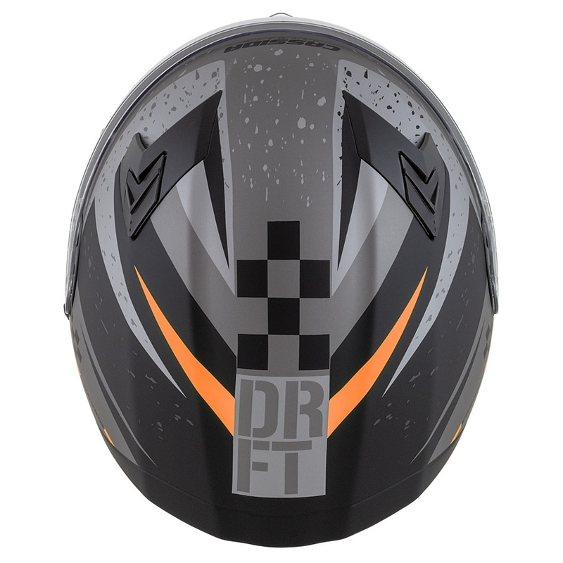 Casco moto integrale Cassida Integral 3.0 DRFT grigio opaco-nero-arancio