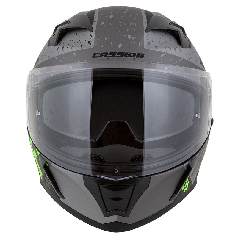 Casco moto integrale Cassida Integral 3.0 DRFT grigio-nero-verde opaco