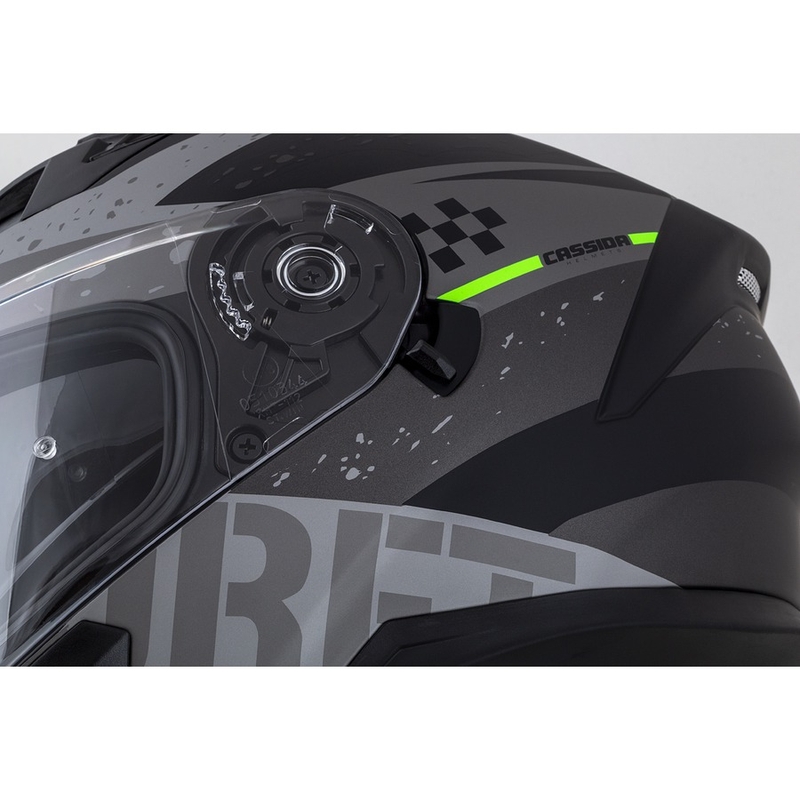 Casco moto integrale Cassida Integral 3.0 DRFT grigio-nero-verde opaco